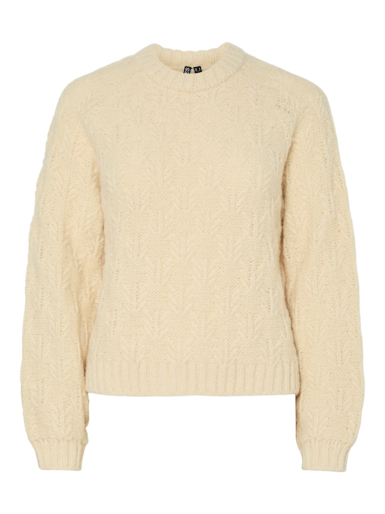 French vanilla Pulls - Pcjia Ls O-Neck Knit van Pieces