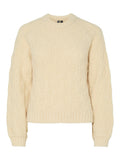 French vanilla Pulls - Pcjia Ls O-Neck Knit van Pieces
