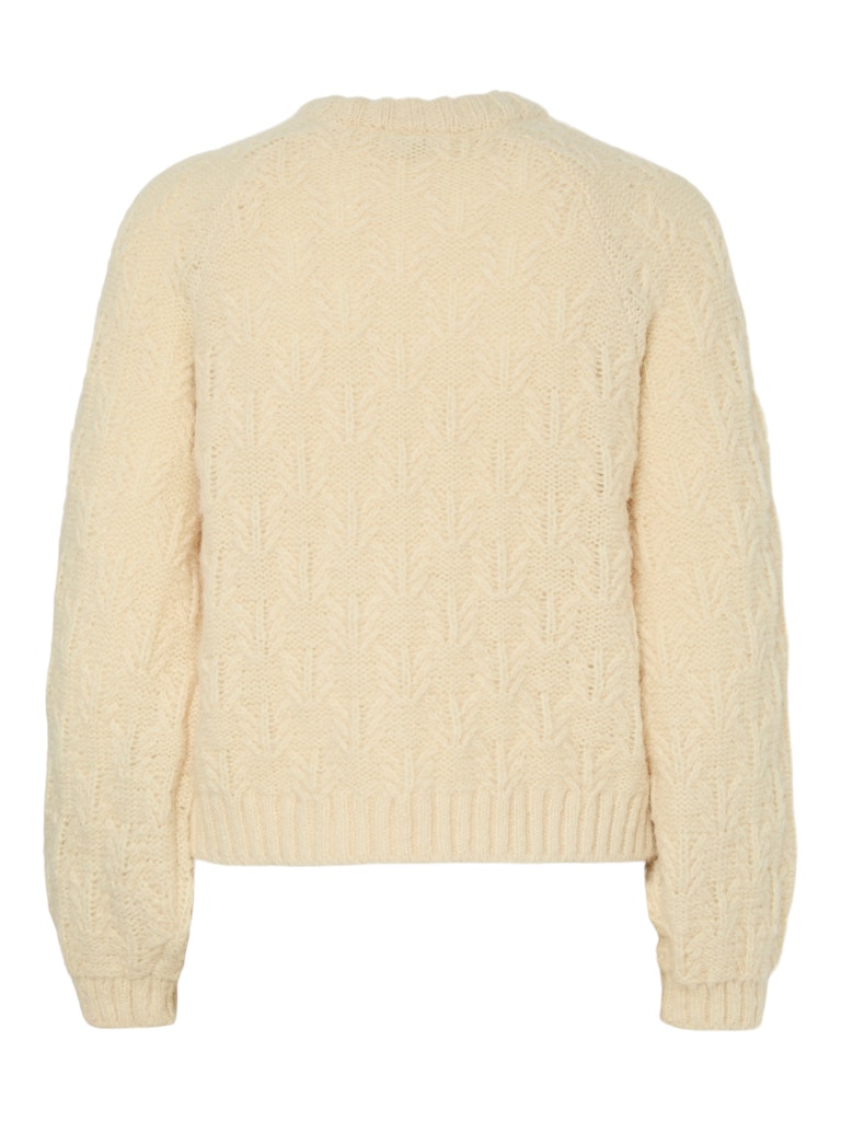 French vanilla Pulls - Pcjia Ls O-Neck Knit van Pieces