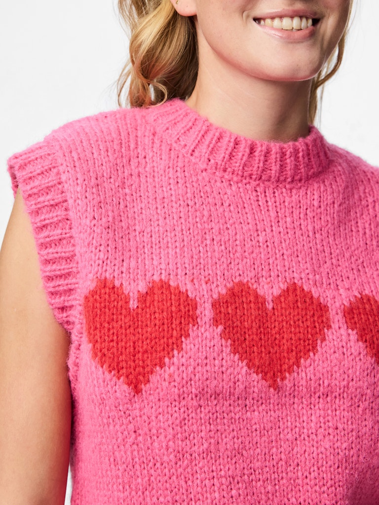 Sugar plum Pulls - Pcjove Sl O-Neck Knit Vest van Pieces
