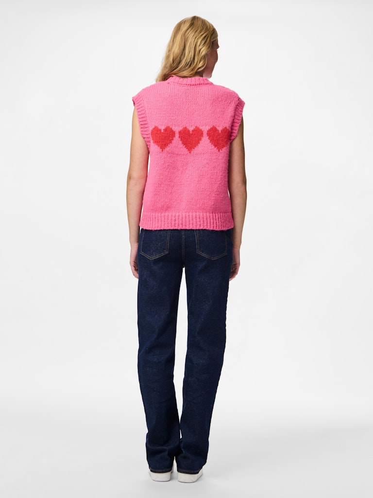 Pulls - Pcjove Sl O-Neck Knit Vest van Pieces