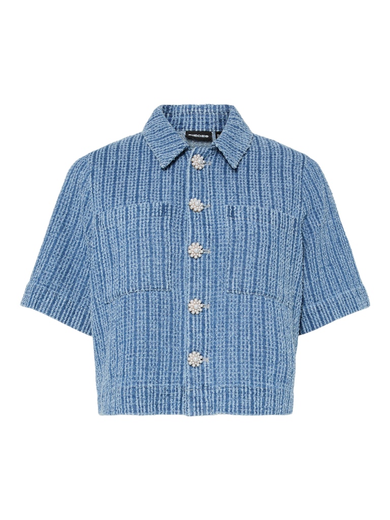 Shirts - Pcmalba Ss Denim Shirt van Pieces