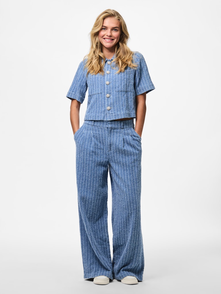 Shirts - Pcmalba Ss Denim Shirt van Pieces