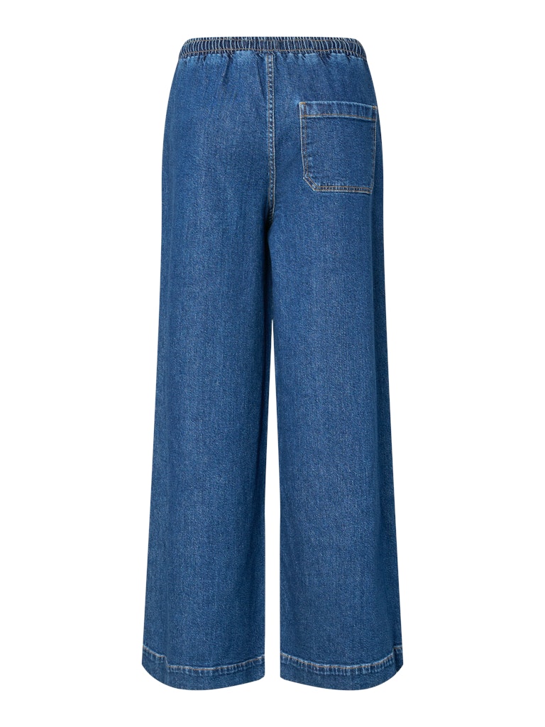 Broeken - Pcsilke Mw Pull Up Denim Pants D2D van Pieces