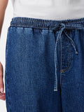 Broeken - Pcsilke Mw Pull Up Denim Pants D2D van Pieces