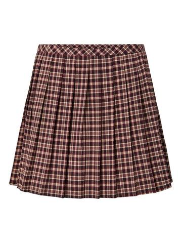 Pcalyssa Mw Checked Pleated Skirt