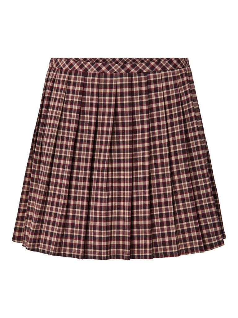 Pcalyssa Mw Checked Pleated Skirt