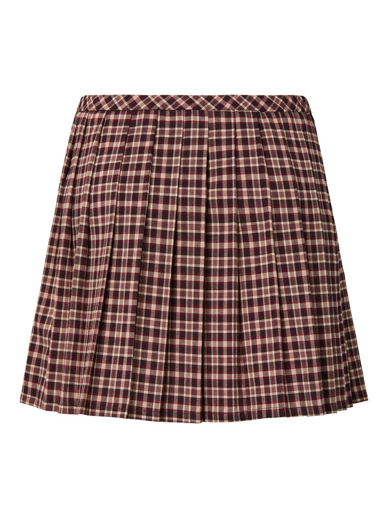 Pcalyssa Mw Checked Pleated Skirt