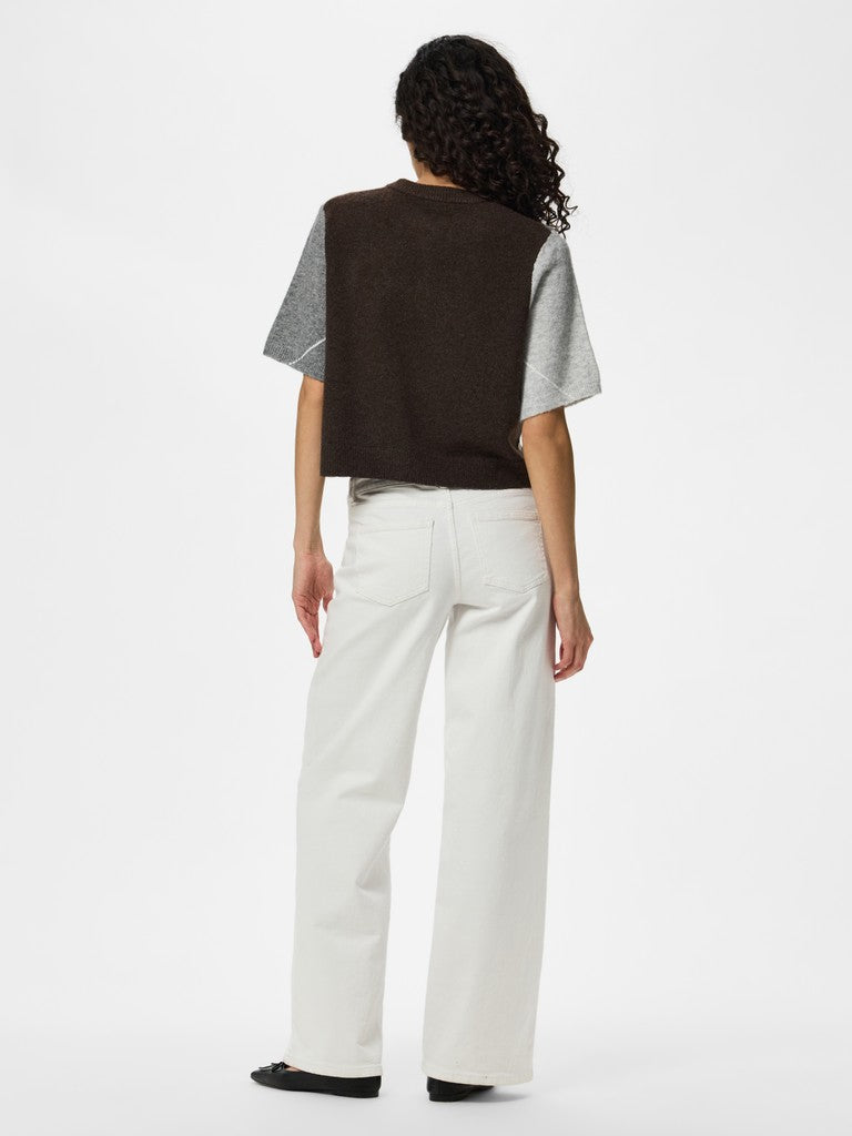 Pcsally Ss Knit Check Cardigan