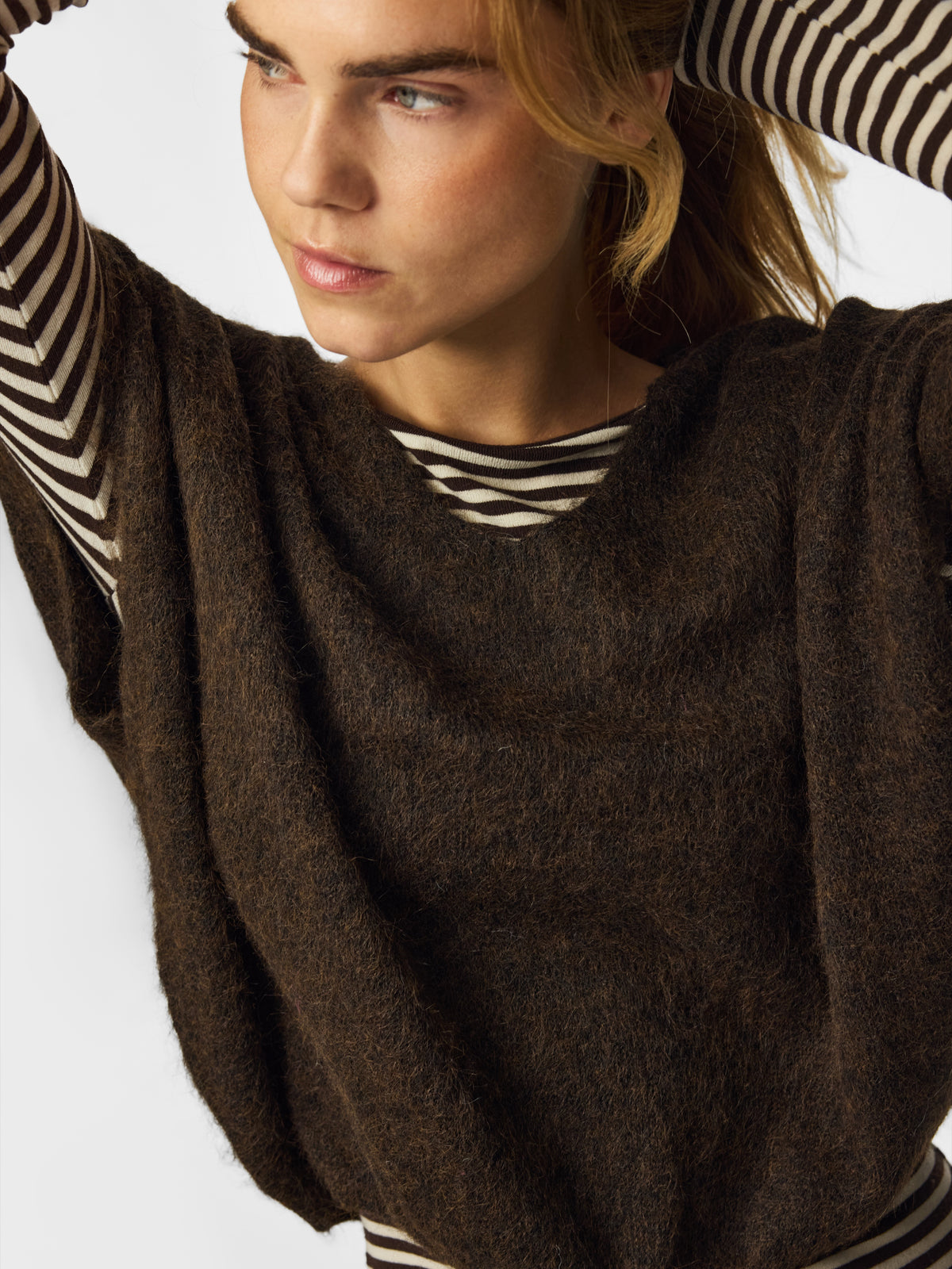 Pcallie Sl V-Neck Knit Vest Noos