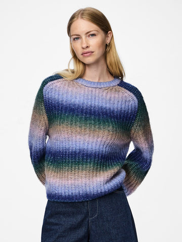 Pcsillo Ls O-Neck Rainbow Knit