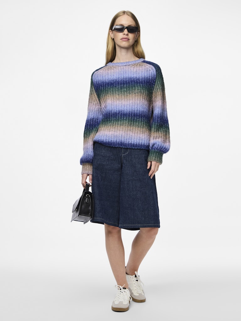 Pcsillo Ls O-Neck Rainbow Knit