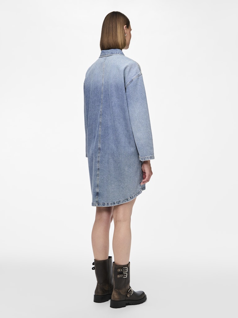 Jurken Pcrene Ls Denim Dress van Pieces