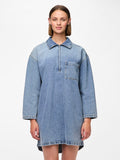 Jurken Pcrene Ls Denim Dress van Pieces