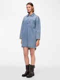 Jurken Pcrene Ls Denim Dress van Pieces