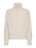 Pulls - Pcmira Ls Half Zip Knit van Pieces