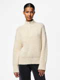 Pulls - Pcmira Ls Half Zip Knit van Pieces