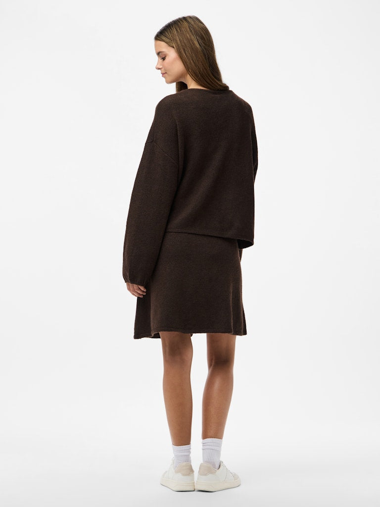 Pulls - Pcjunna Ls V-Neck Knit Cardigan van Pieces