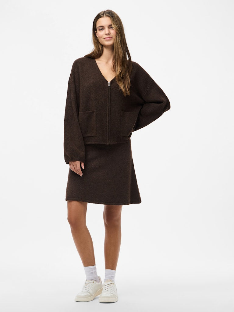 Pulls - Pcjunna Ls V-Neck Knit Cardigan van Pieces