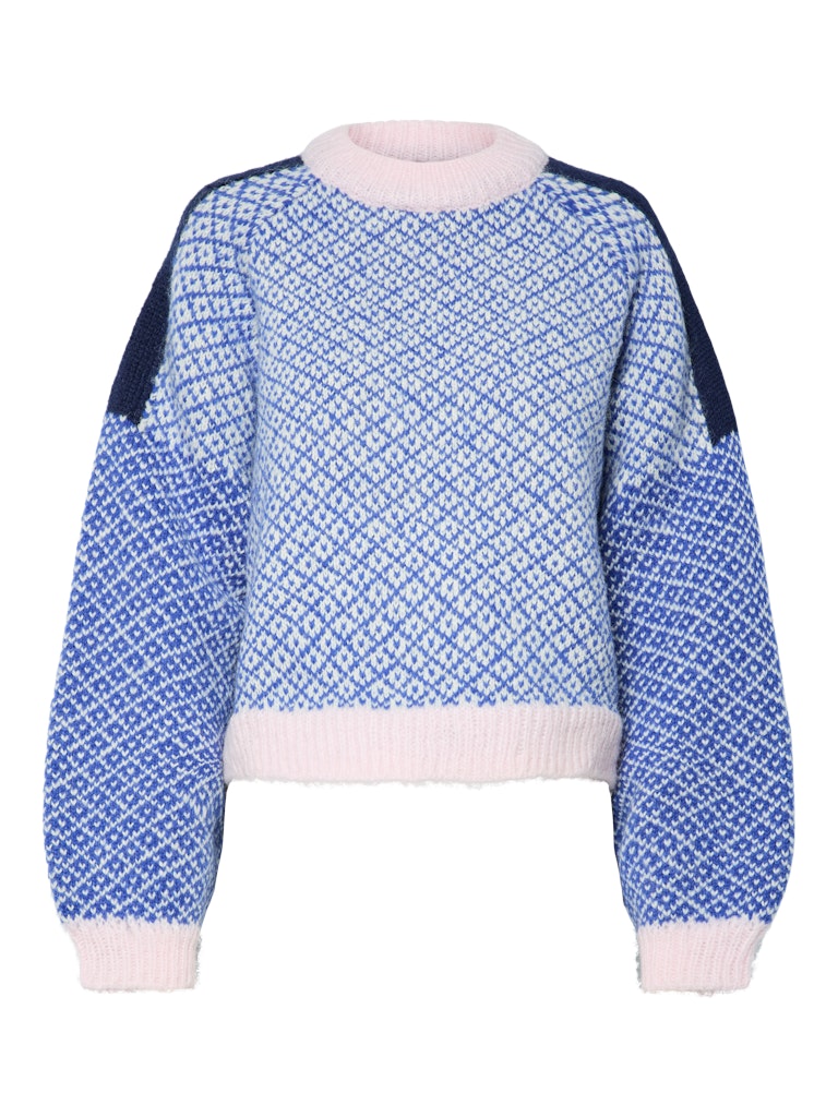 Pulls - Pcremix Ls High Neck Knit van Pieces