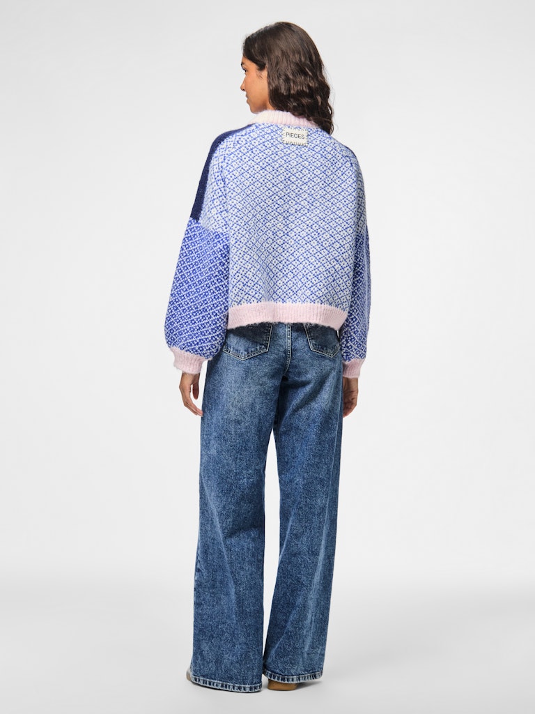 Pulls - Pcremix Ls High Neck Knit van Pieces