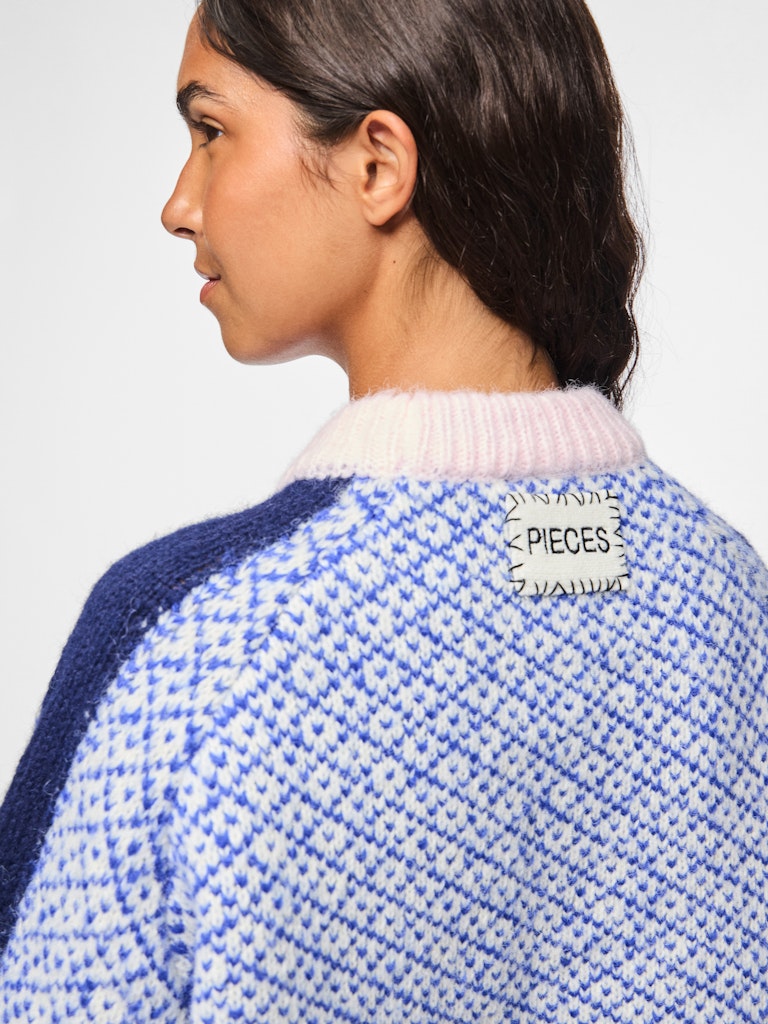 Pulls - Pcremix Ls High Neck Knit van Pieces
