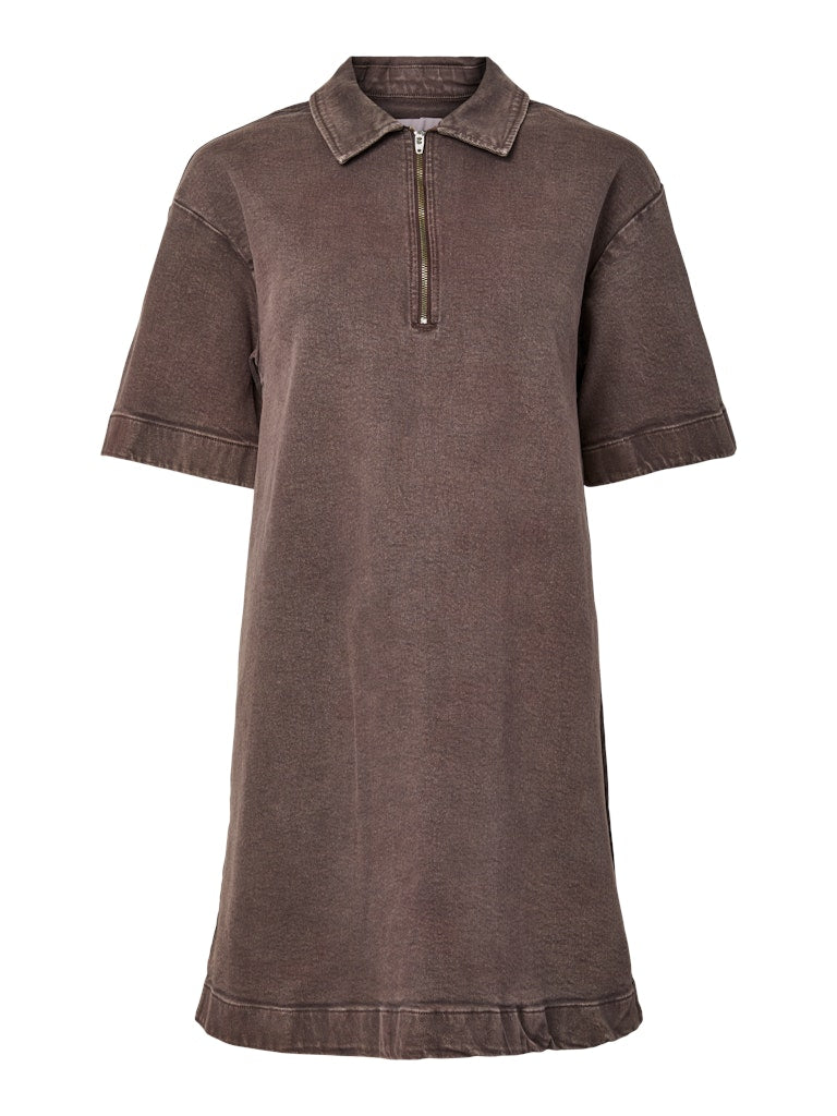 Jurken - Pcselma 3/4 Zip Denim Dress D2D van Pieces