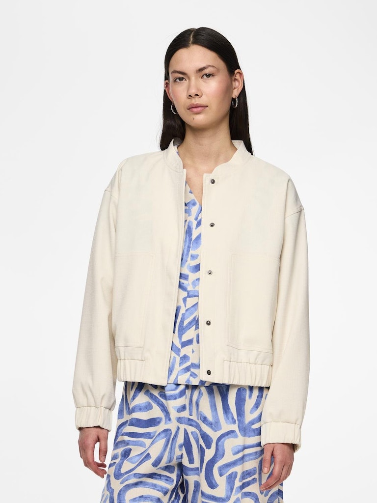 Whisper White Jassen - Pcannie Bomber Noos van Pieces