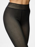Black Sokken - Pcsophie Fleece Tights Noos van Pieces