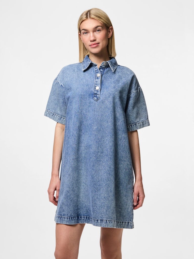 Jurken - Pckenya Ss A-Shape Denim Dress Noos - SS25 van Pieces