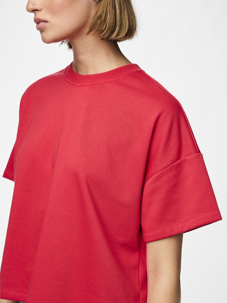 Poppy Red Tops - Pcchilli Summer 2/4 Loose Sweat Noos - SS25 van Pieces