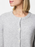 Light Grey MELANGE Cardigans - Pcsilly Ss O-Neck Knit Cardigan Noos van Pieces