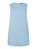 Jurken - Pcflora Sl Mini Denim Dress Noos van Pieces
