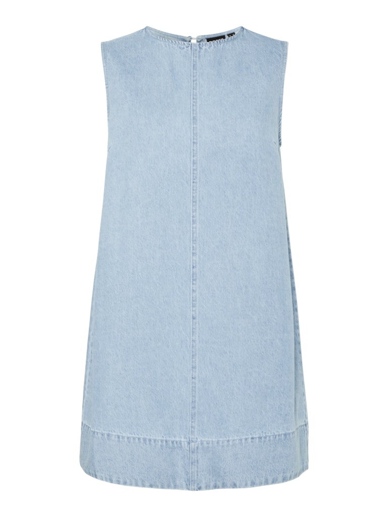 Jurken - Pcflora Sl Mini Denim Dress Noos van Pieces