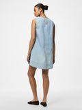 Jurken - Pcflora Sl Mini Denim Dress Noos van Pieces