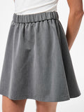 Dark grey melange Rokken - Pckamil Hw Skirt Noos van Pieces