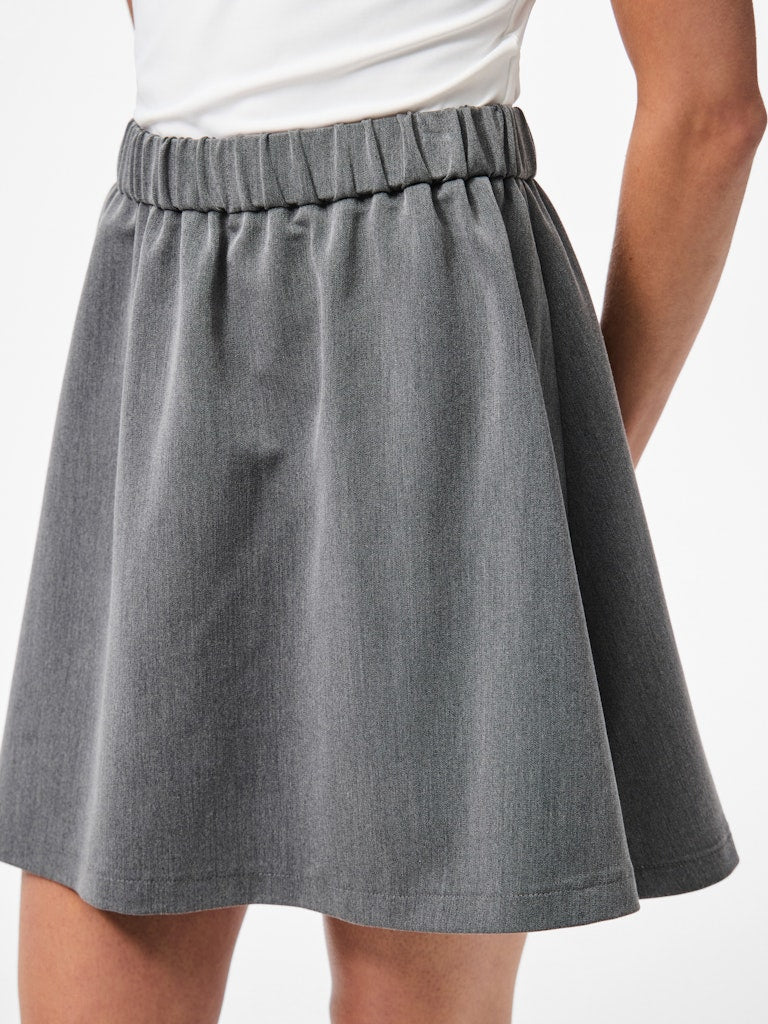Dark grey melange Rokken - Pckamil Hw Skirt Noos van Pieces