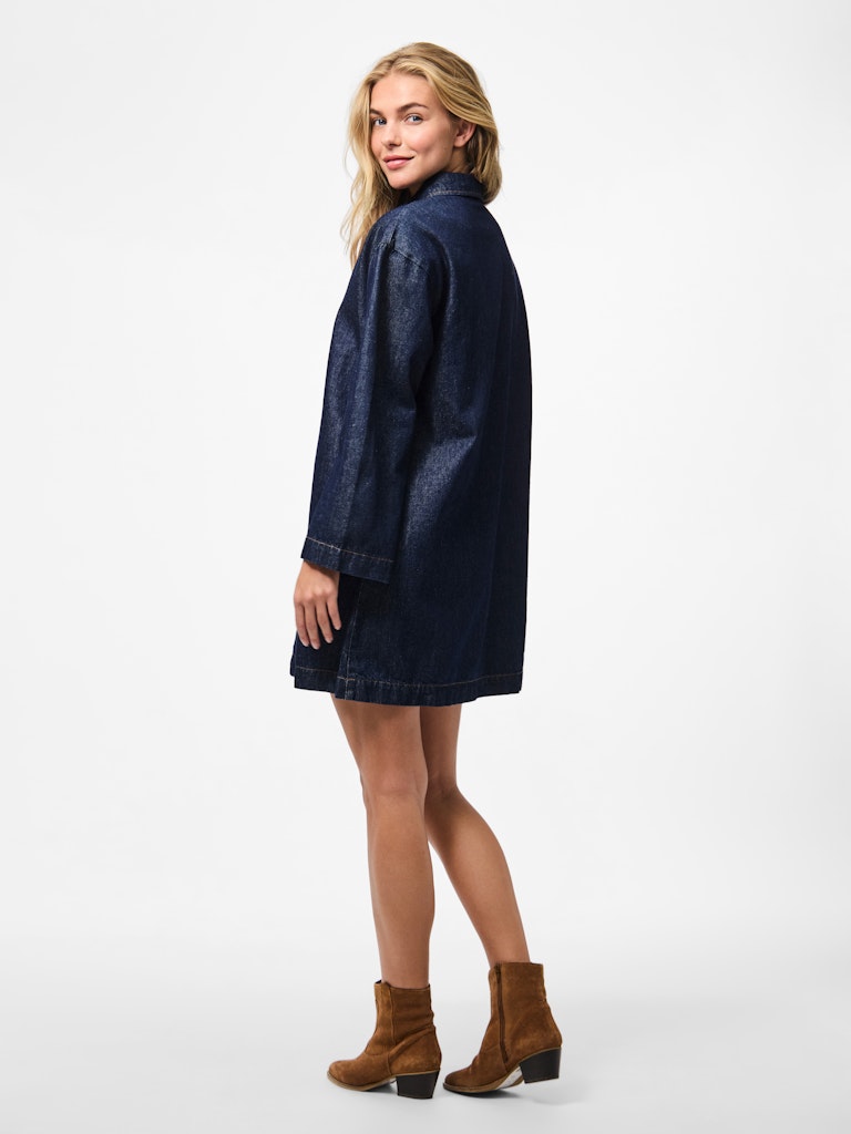 Jurken - Pckenya Ls A-Shape Denim Dress Noos van Pieces