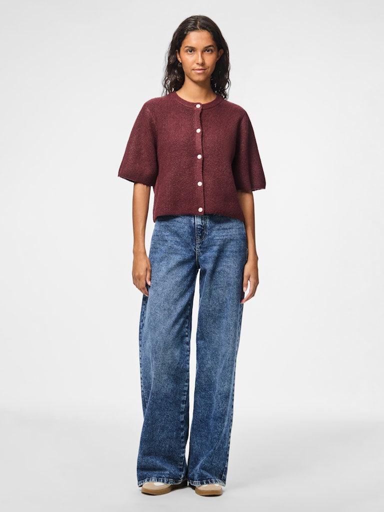 Pcsilly Ss O-Neck Knit Cardigan Noos