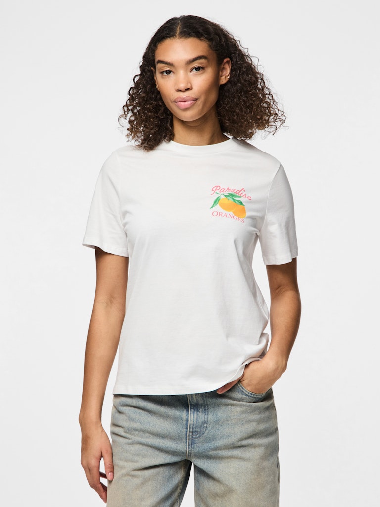 Tops - Pcsummer Ss Printed T-Shirt van Pieces
