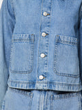 Light blue denim Jassen - Pcsky Denim Jacket van Pieces