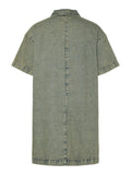 Jurken - Pcdria 3/4 Short Zip Denim Dress D2D van Pieces