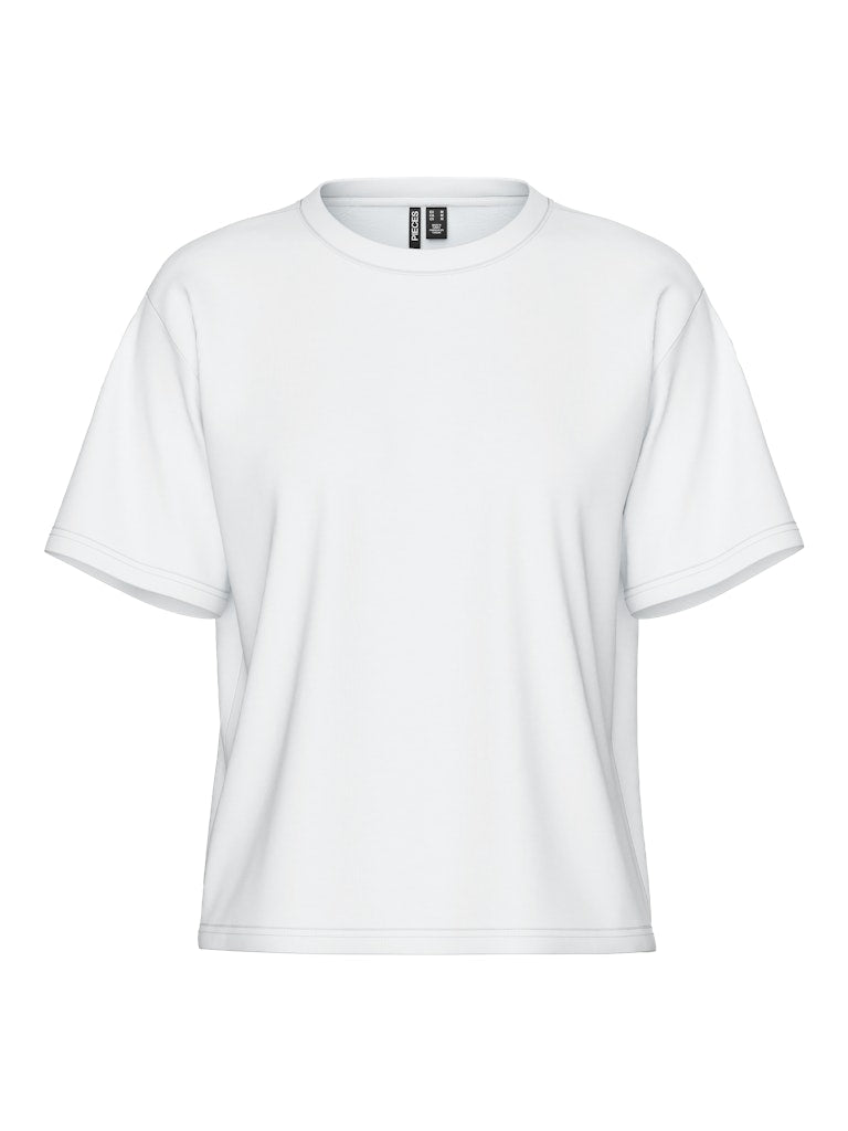 Bright White T-shirts - Pcskylar Ss Tee Noos - SS25 van Pieces