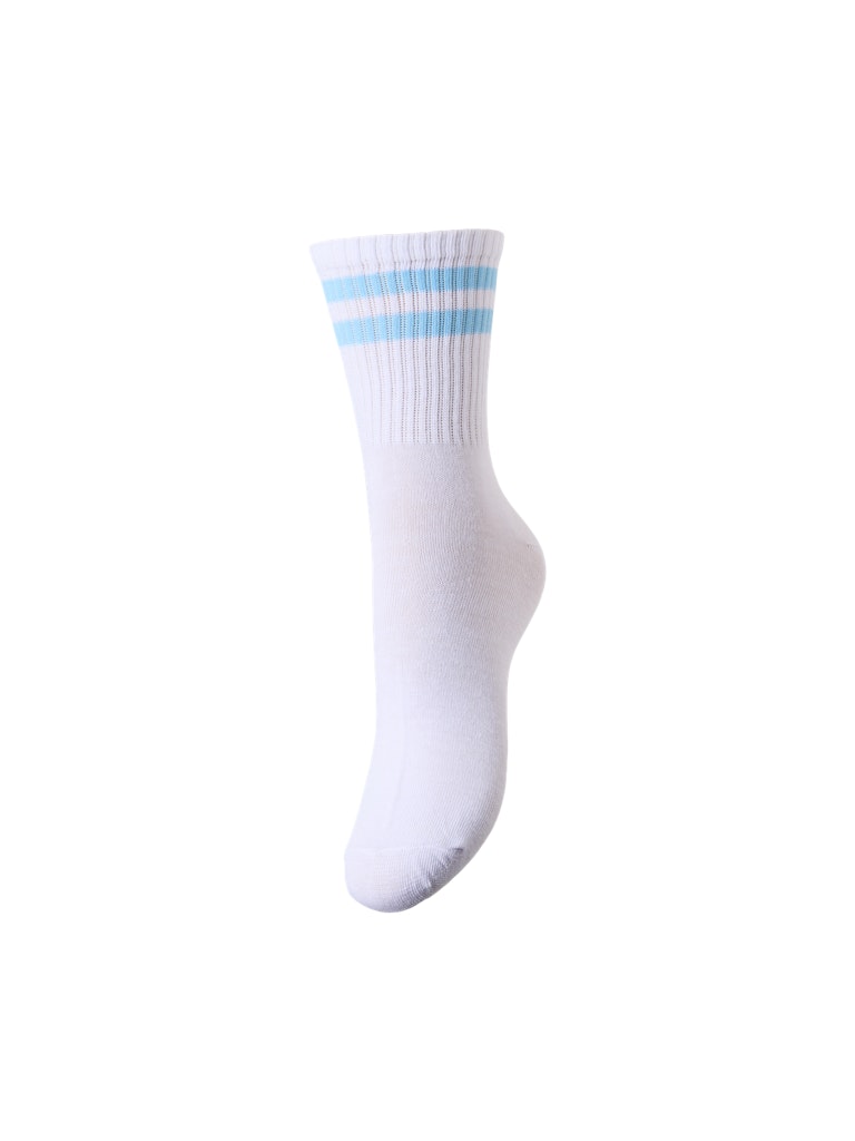 Bright White azure blue ONE SIZE Sokken - Pccally Socks Noos - SS25 van Pieces