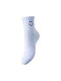 Cashmere Blue happy face ONE SIZE Sokken - Pcmindra Smiley Socks van Pieces