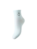 Dusty Aqua happy face ONE SIZE Sokken - Pcmindra Smiley Socks van Pieces