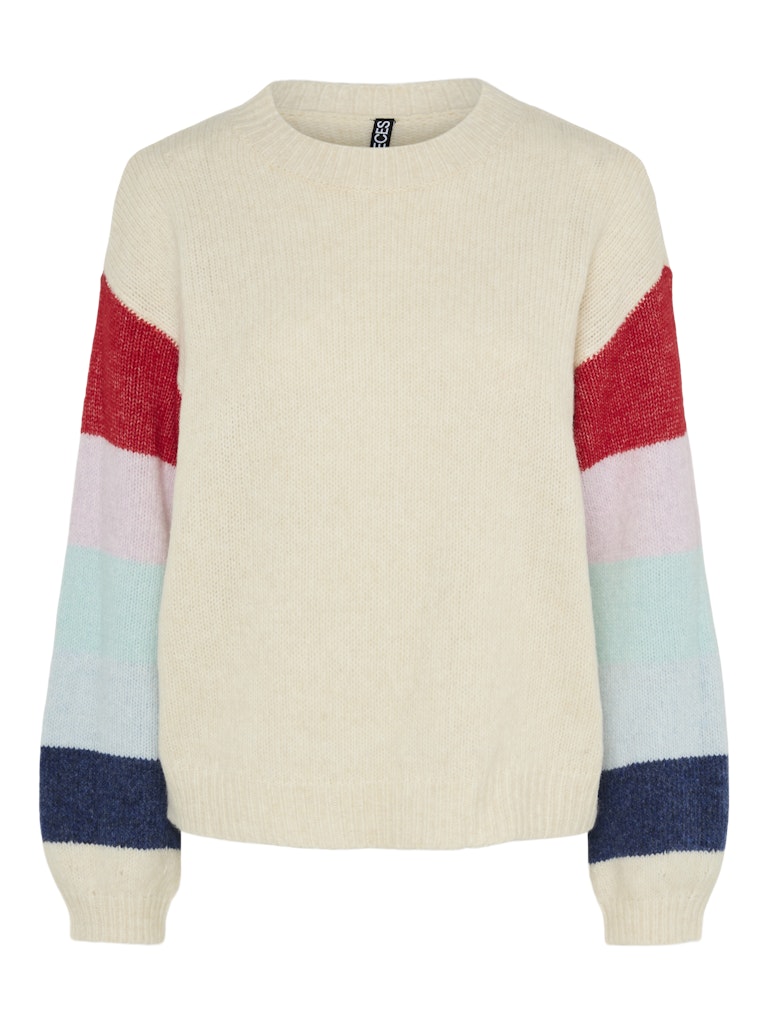 Birch Multi Pulls - Pcdella Ls O-Neck Knit van Pieces