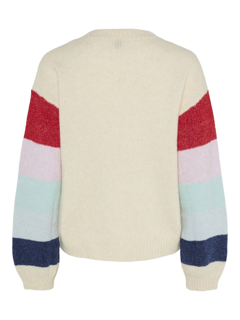 Birch Multi Pulls - Pcdella Ls O-Neck Knit van Pieces