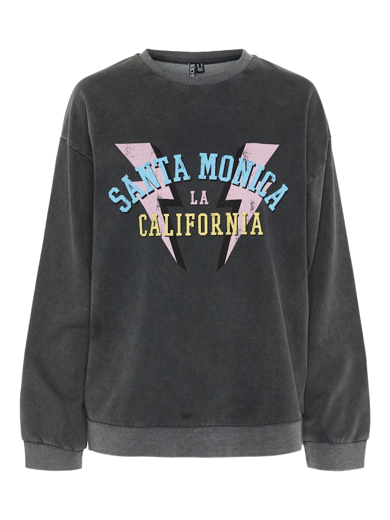 Black WASHED SANTA MONICA Sweaters - Pcallie Sweat van Pieces