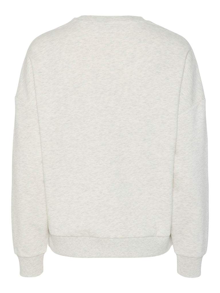 Light Grey Melange Simple green pink lemonade Sweaters - Pcfibbi Ls O-Neck Sweatshirt van Pieces